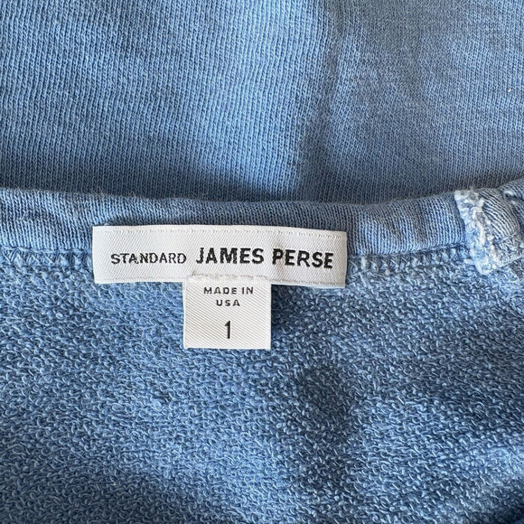Standard James Perse Womens Sweatshirt Blue Supima Cotton French Terry Sz 1 S - Picture 7 of 9